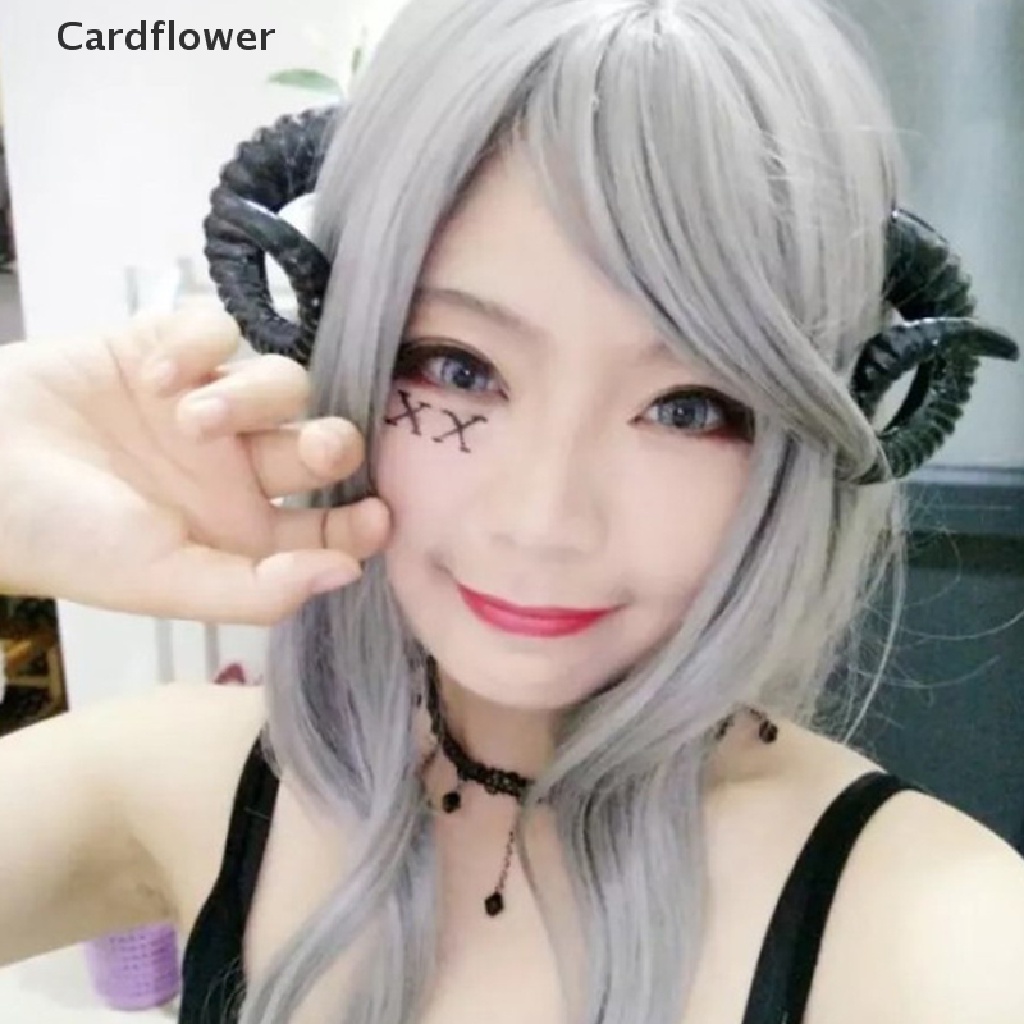 &lt; Cardflower &gt; Kẹp Tóc Hình Sừng Quỷ Hóa Trang Halloween Phụ Kiện Hóa Trang Dự Tiệc