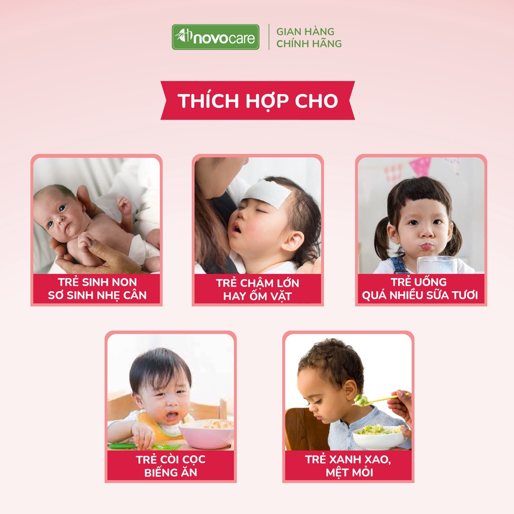 Combo sắt kẽm cho bé Novocare - Femalto sắt cho bé 15ml, NovoZinC kẽm cho bé, giúp tăng đề kháng, ăn ngon cho bé