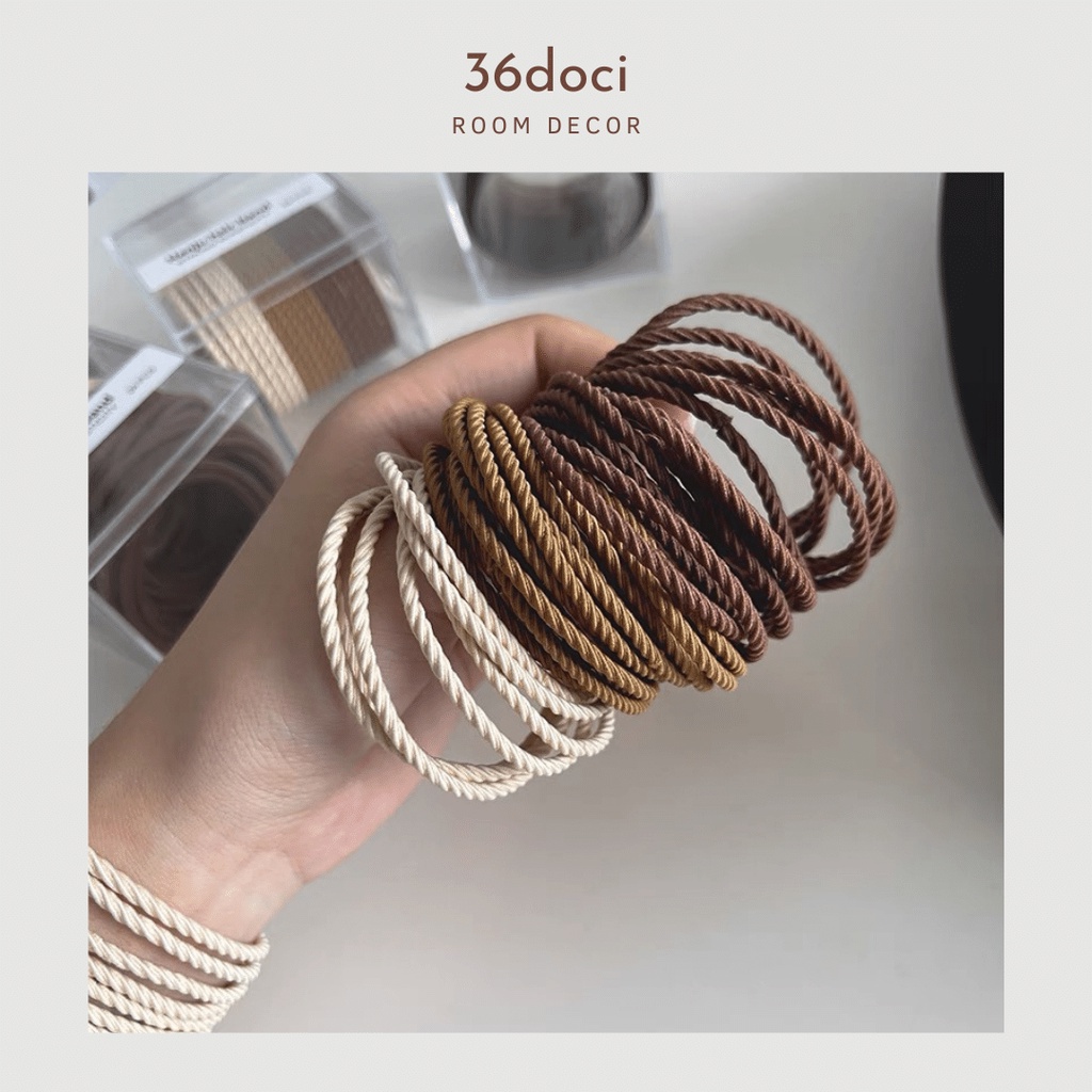 Set 10 Dây Buộc Tóc Xoắn Nhẹ Dải Màu Pastel Kiểu Hàn Quốc NEW 2021 | 36doci