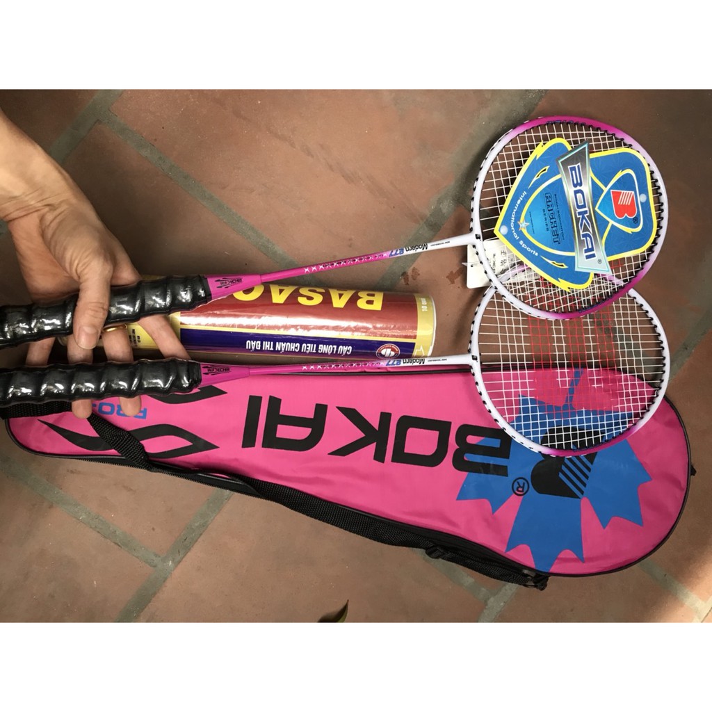 Combo bộ 2 cây Vợt Cầu Lông Bokai 277 chính hãng tặng ngay hộp Cầu Ba Sao 10 quả