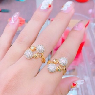 Nhẫn Hoa mạ vàng 18k - Trang sức Bảo Nghi
