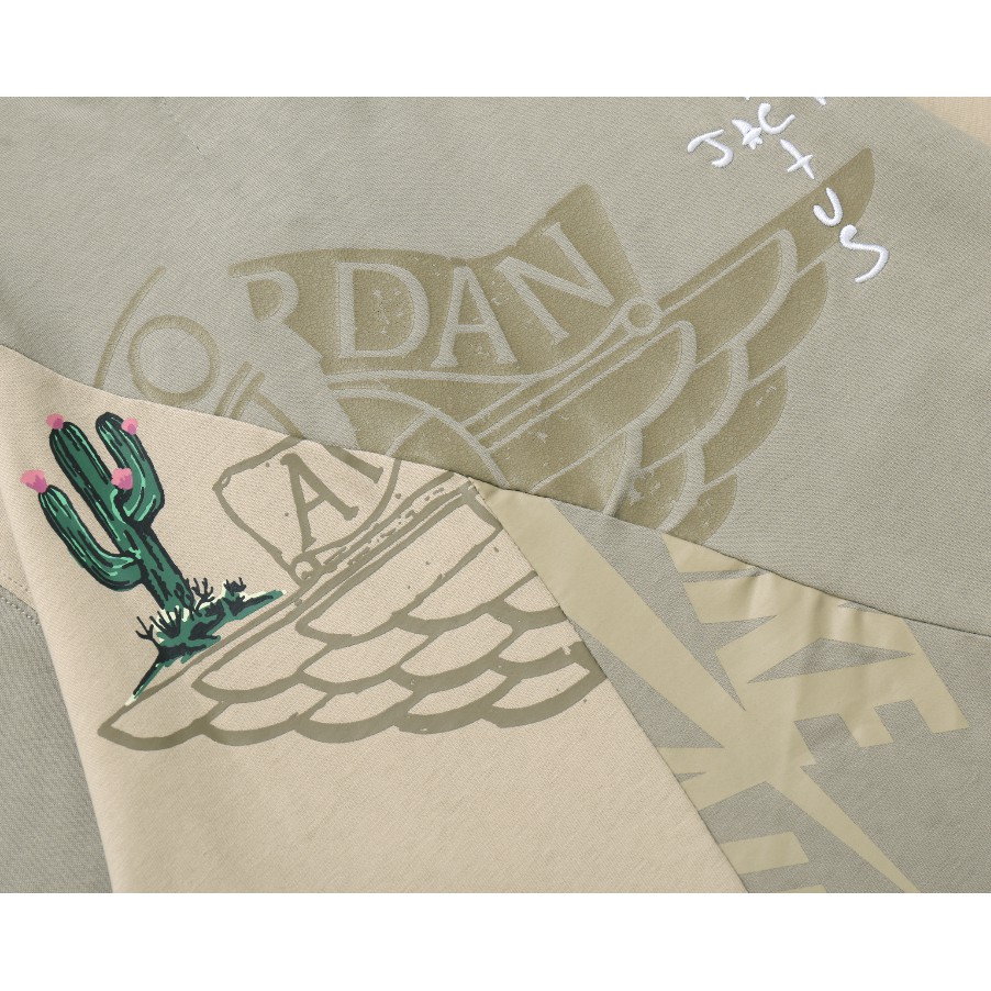 Áo thun ngắn tay họa tiết Air Jordan 6 x Travis Scott phối màu cá tính thời trang