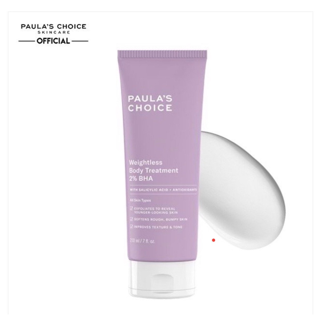 ✅ [CHÍNH HÃNG] Kem dưỡng thể giảm mụn Paula's Choice 2% BHA Weightless Body Treatment 210ml