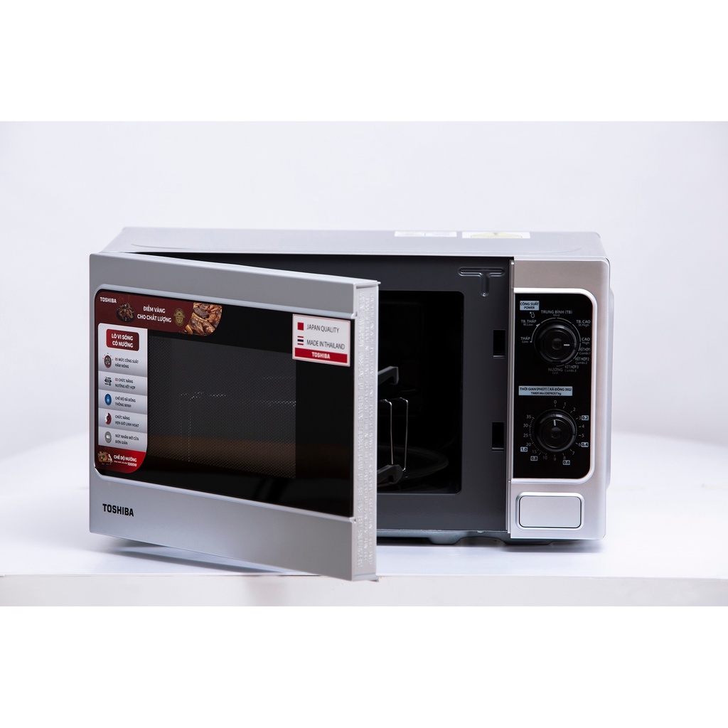 Lò vi sóng Toshiba ER-SGM20VN - 20L - Xuất xứ Thái Lan - Có chức năng nướng - Hàng chính hãng, bảo hành 12 tháng