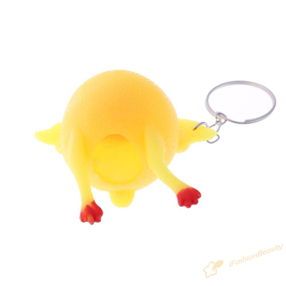 ✿if♥Vent Chicken Whole Egg Laying Hens Crowded Stress Ball Keychain Kids Toys▶