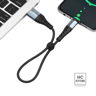 [Rẻ Vô Địch]Cáp Sạc Ngắn Bọc Dù--Type C-Micro-Dài 25cm-HOCO X38