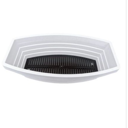 (Now ship) Chậu thuyền 50x25cm cao ấp kèm lưới thông minh_Chậu nhựa cao cấp trồng rau, hoa, cây cảnh