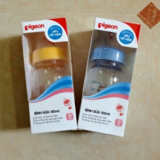 Bình sữa Pigeon 120ml ( núm silicone, BPA free)