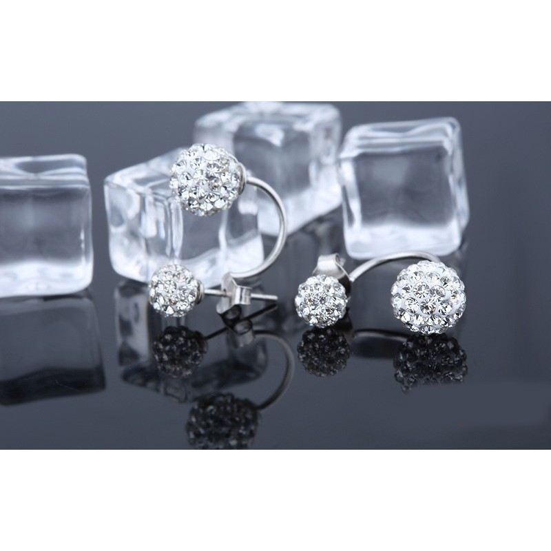 Bông tai inox trái châu loại cánh cung đẹp sang giá rẻ