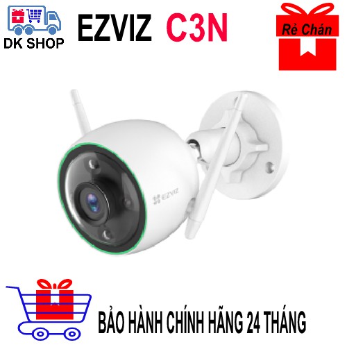 Camera IP Wifi (Hikvision) EZVIZ C3N 2MP - FHD 1080P - Full Color - Chuẩn Nén H.265 | Ezviz C1C-B - C6N - TY1 - TY2