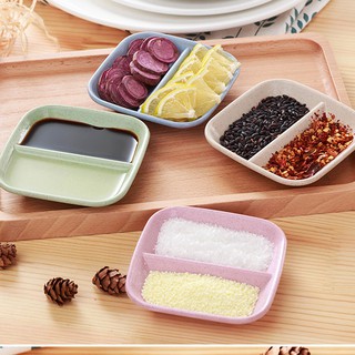 Chén Đựng Nước Chấm Gia Vị Nhựa Lúa Mạch 2 Ngăn