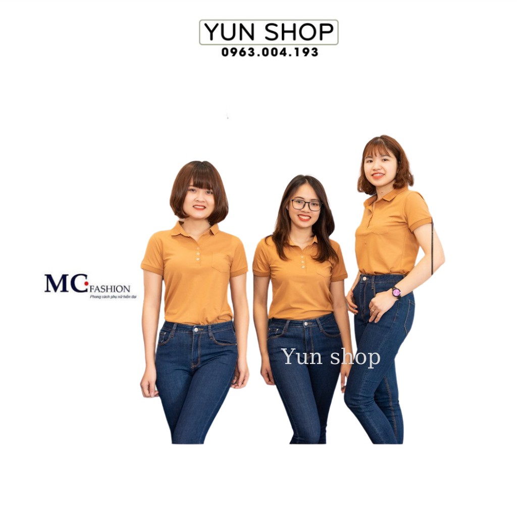 Aó phông nữ polo- Áo phông nữ cổ bẻ thời trang MC fashion AP206