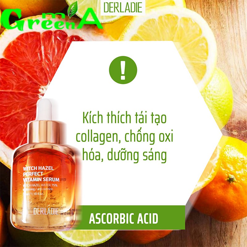 Serum Derladie Witch Hazel Perfect Vitamin Tinh Chất Serum 35ml Giảm Mụn, Giảm Thâm Sẹo Rỗ Chính Hãng Nhập Khẩu | BigBuy360 - bigbuy360.vn