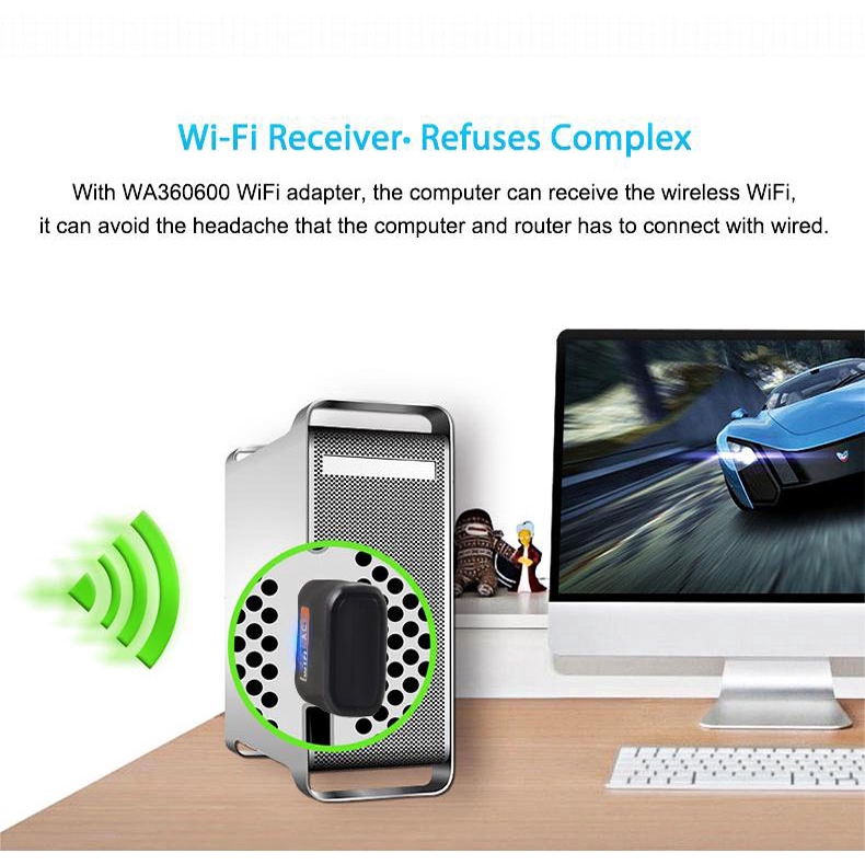 Đầu thu WiFi băng tần kép USB kết nối mạng LAN | BigBuy360 - bigbuy360.vn