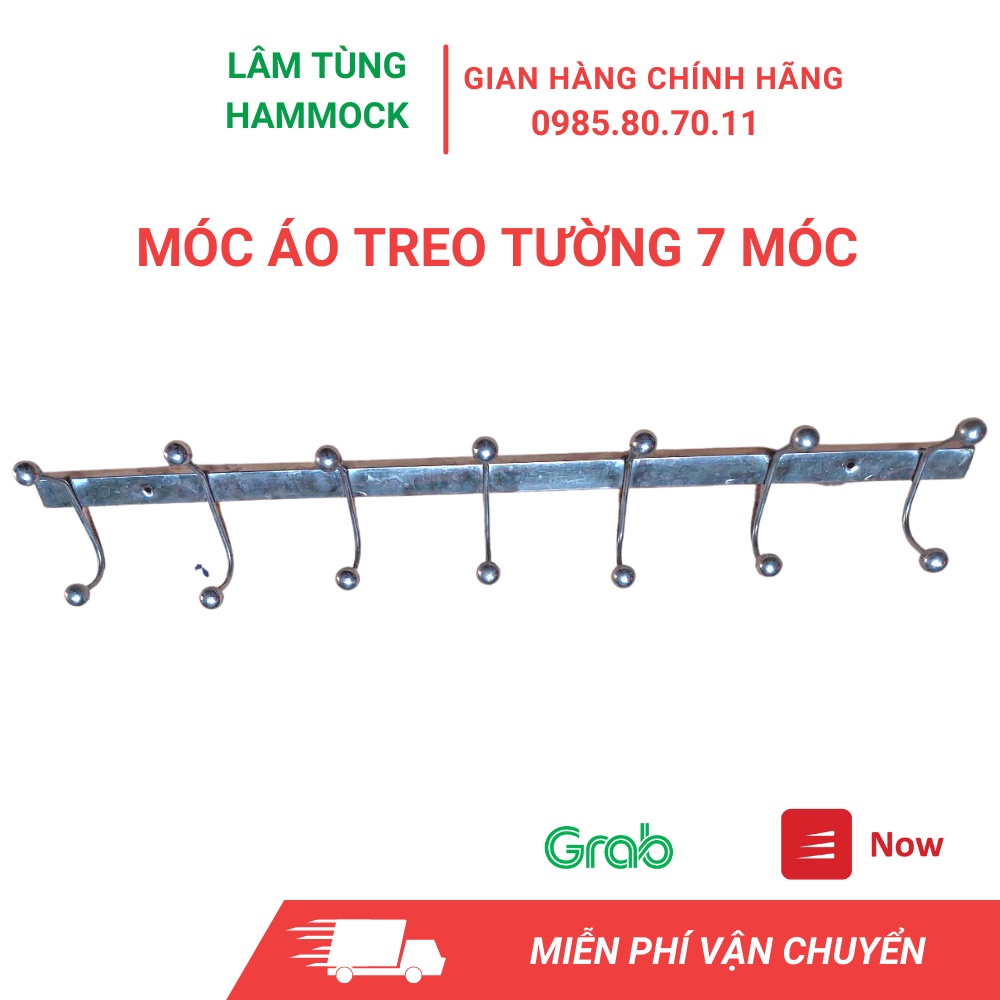 Thanh lý Móc Áo Treo tường, móc áo chất liệu Inox 201, Móc áo inox 7 móc