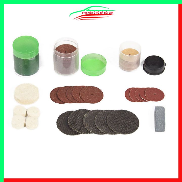 Gói phụ kiện 105 chi tiết XCAN dùng cho máy cắt mài đánh bóng cầm tay trục 3mm