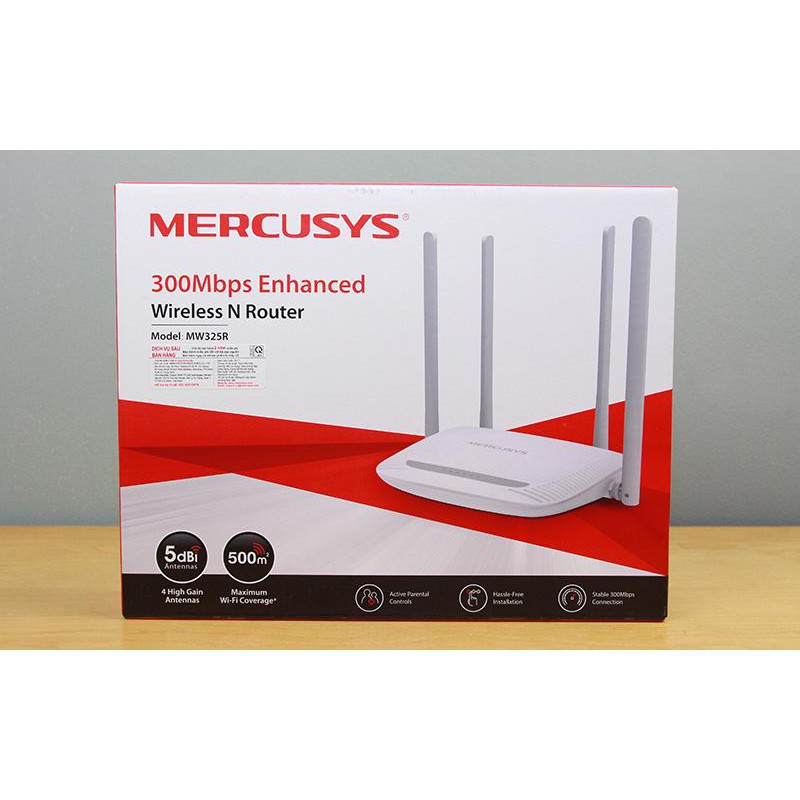 Bộ phát wifi Mercusys 4 râu chính hãng,router wifi MW325R chuẩn N tốc độ cao 300Mbps-ZTech