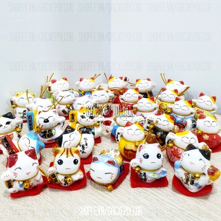 Mèo thần tài mini - Bộ Mèo thần tài Ngũ Phúc Lâm Môn