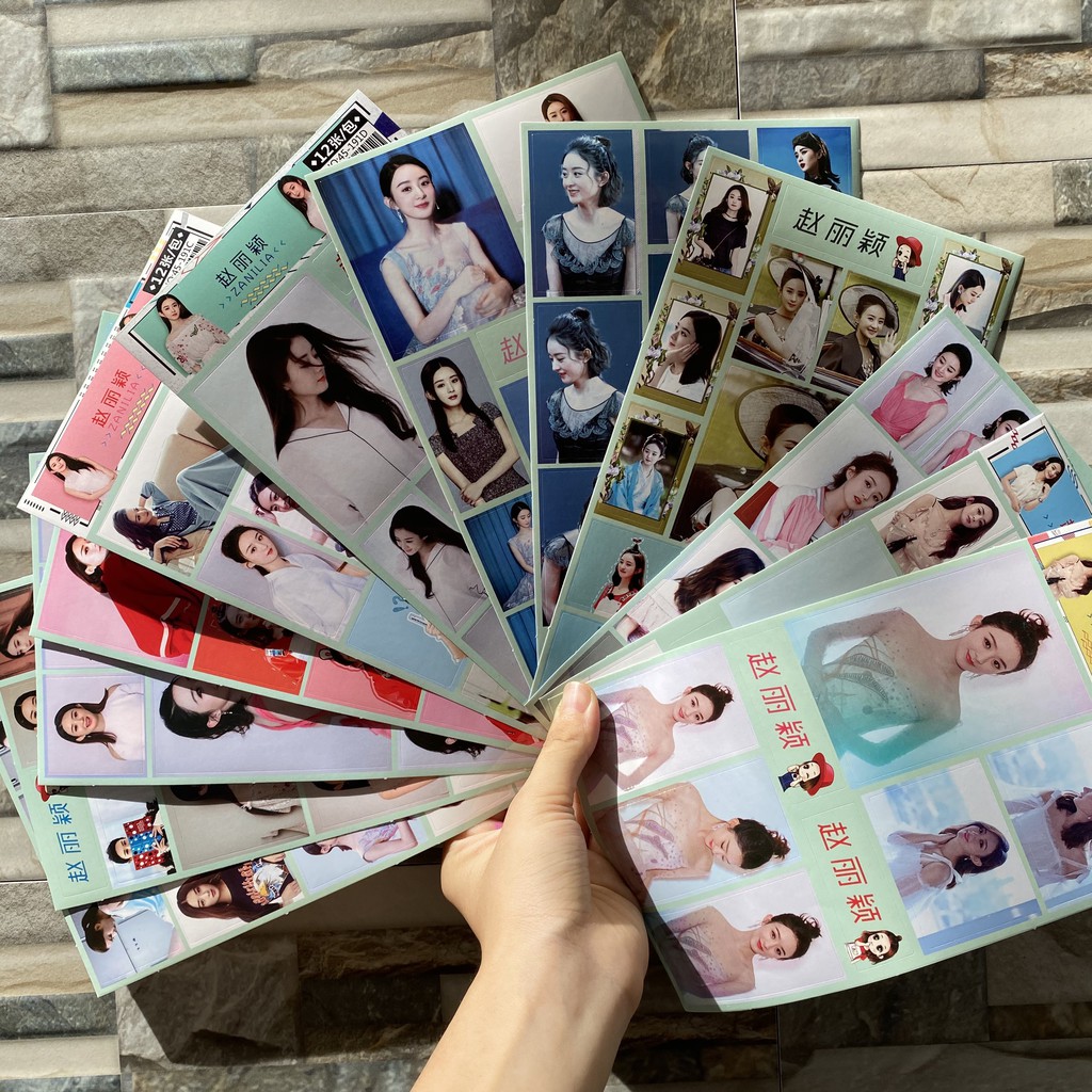 (Lẻ tấm) Ảnh dán sticker Triệu Lệ Dĩnh in hình idol thần tượng