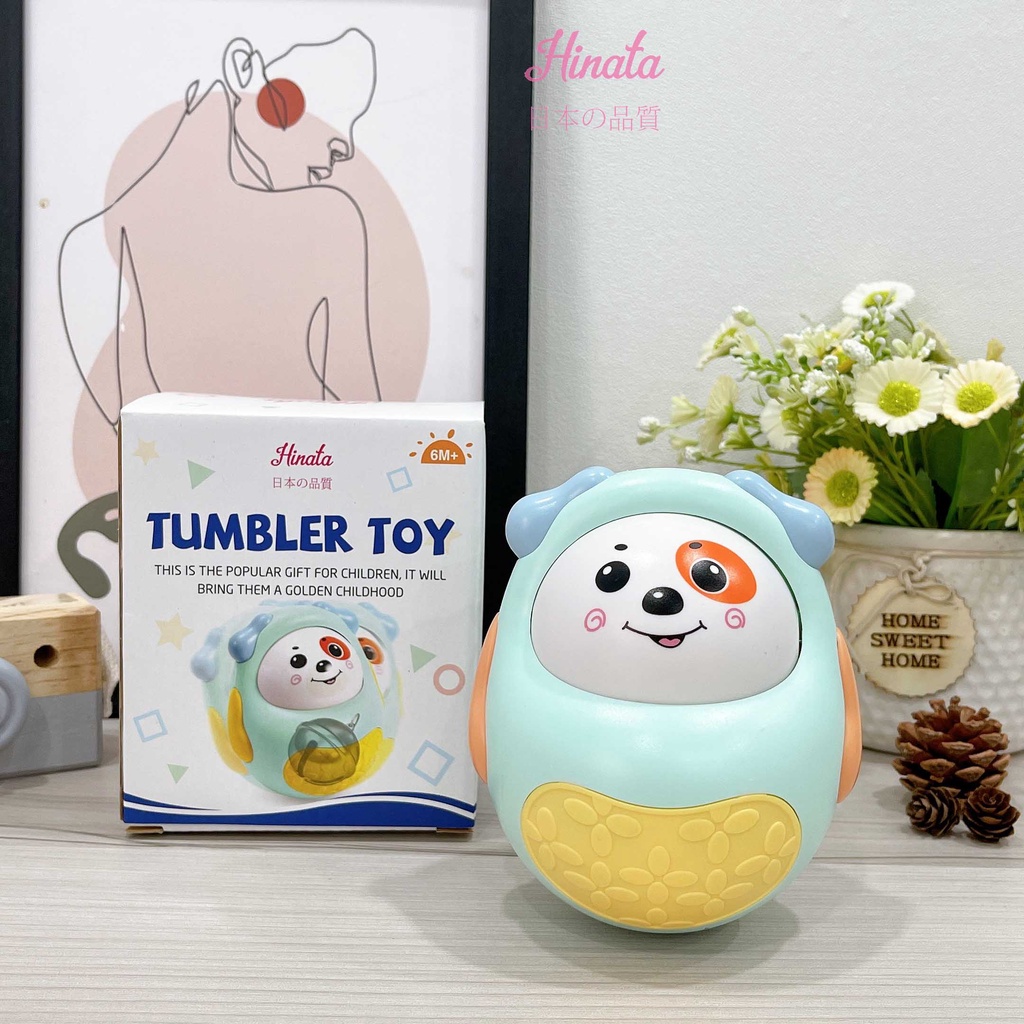 Lật đật hình chú cún đáng yêu Hinata Nhật Bản DC56 - Có chuông leng keng thu hút bé