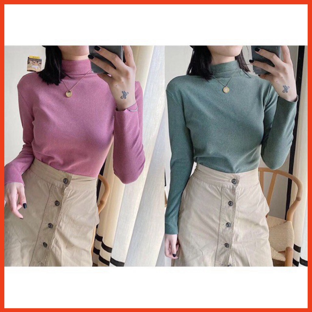 Áo Dài Tay Cổ 3 Phân Juss Miss You, Áo Cổ Lọ Siêu Chảnh Montei