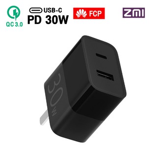 Củ sạc nhanh ZMI 30W Model HA722,QC3.0 & PD dùng cho iPhone, iPad, Điện thoại Android, Máy tính bảng.