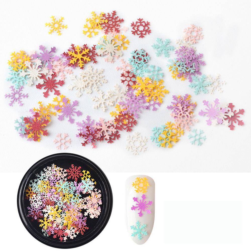 Bộ 100 Phụ Kiện Kim Sa Hình Bông Tuyết Tuần Lộc Cây Thông Giáng Sinh 3D Lấp Lánh Cho Nữ DIY