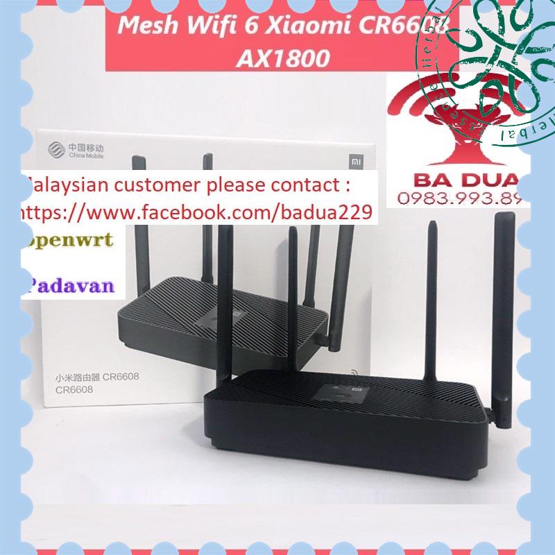 ( Padavan , Openwrt ) Bộ Phát Wifi Mesh Wifi 6 Xiaomi CR6608 AX1800