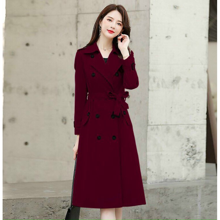 Áo khoác kaki nữ dáng dài phối nút siêu sang - Mua áo khoác nữ đẹp | BigBuy360 - bigbuy360.vn