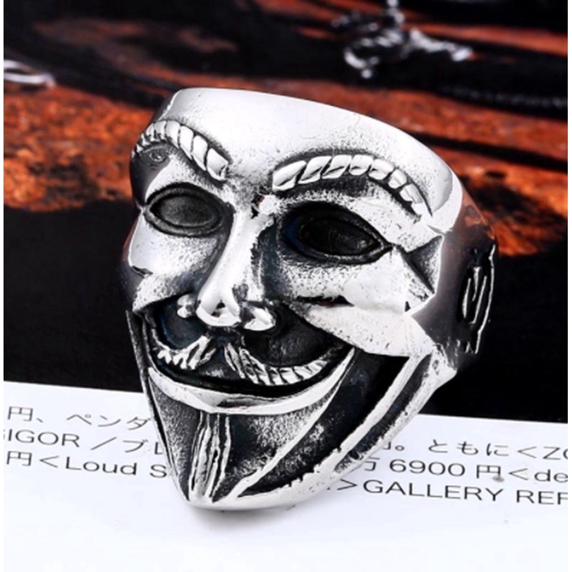 Nhẫn thép không gỉ phong cách Gothic đẹp mắt cho nam