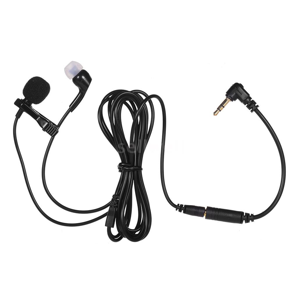 Microphone cài áo kèm 1 tai nghe cho Smartphone Tablet Laptop Camera 3