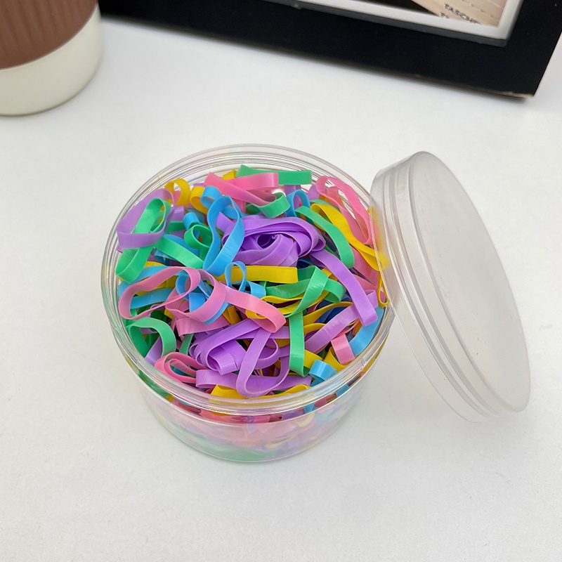 Dây Buộc Tóc Cao Su Màu Đen Cỡ Nhỏ Sử Dụng Một Lần Dành Cho Bạn Nữ