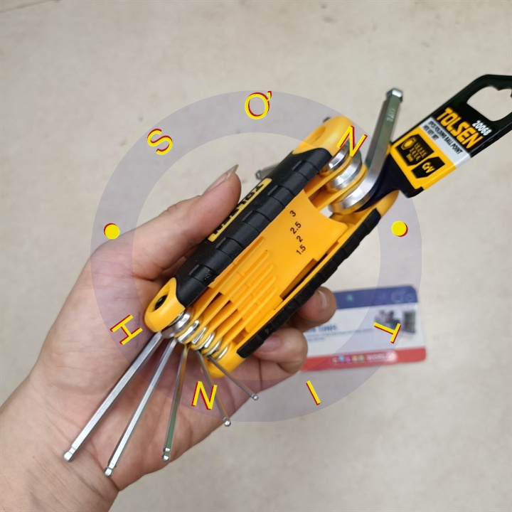 Lục giác bộ đầu bi 8 cây tolsen 20068