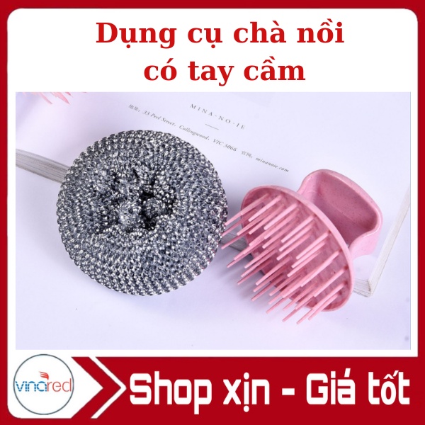 [Xả lỗ]Dụng cụ chùi nồi có tay cầm tiện lợi