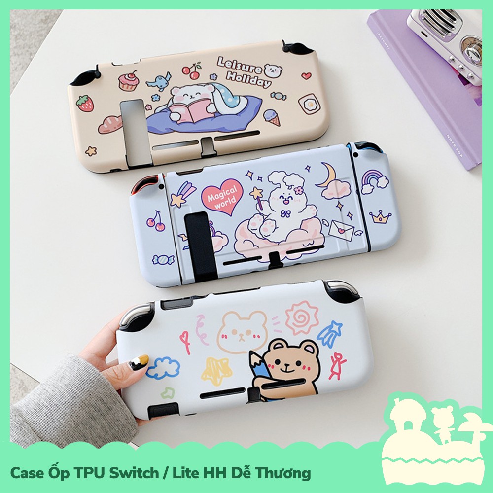 [Sẵn VN - NowShip] Phụ Kiện Case Ốp Lưng Nintendo Switch / Switch Lite TPU Dẻo Game Nhân Vật Hoạt Hình Dễ Thương 2