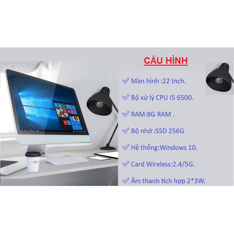 Máy tính All in ONE giá rẻ- AIO BKAP22L1. Màn hình 22 Inch/ i3 330/4GB/128G SSD