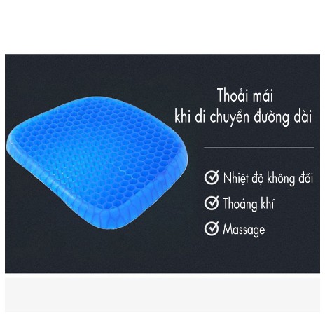 [Mã 1010LIFESALE10K giảm 10% đơn 50k] Đệm Ngồi 3D Thoáng Khí, Đệm Gel Tổ Ong Đàn Hồi Lót Ghế