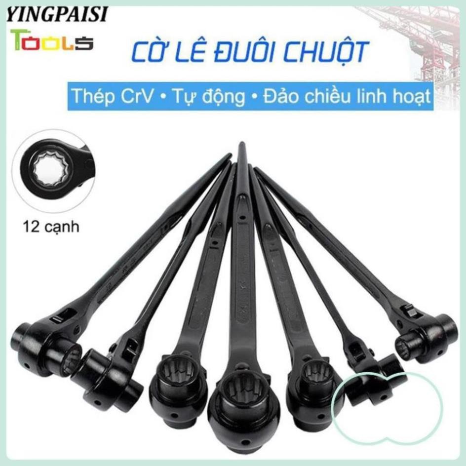 Cờ lê đuôi chuột, cờ lê giàn giáo tự động YINGPAISI thép cao cấp CR-V, tuýp giàn giáo đa năng 2 đầu