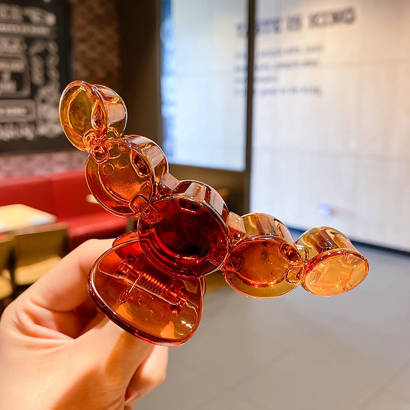 Kẹp tóc nữ càng cua nhiều hình tròn răng cá size lớn phong cách Hàn Quốc