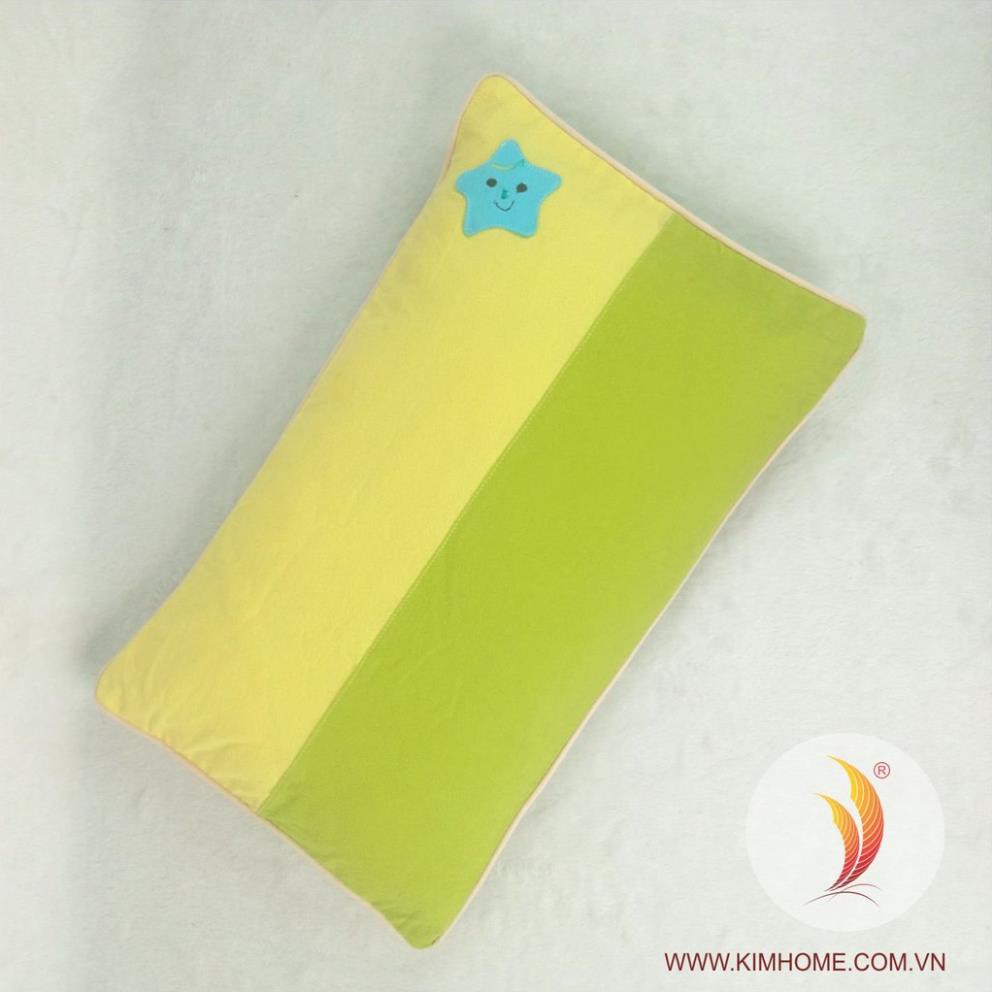 Gối nằm trẻ em cotton xốp vỏ gối kèm ruột gối gòn bi thương hiệu Kim Home