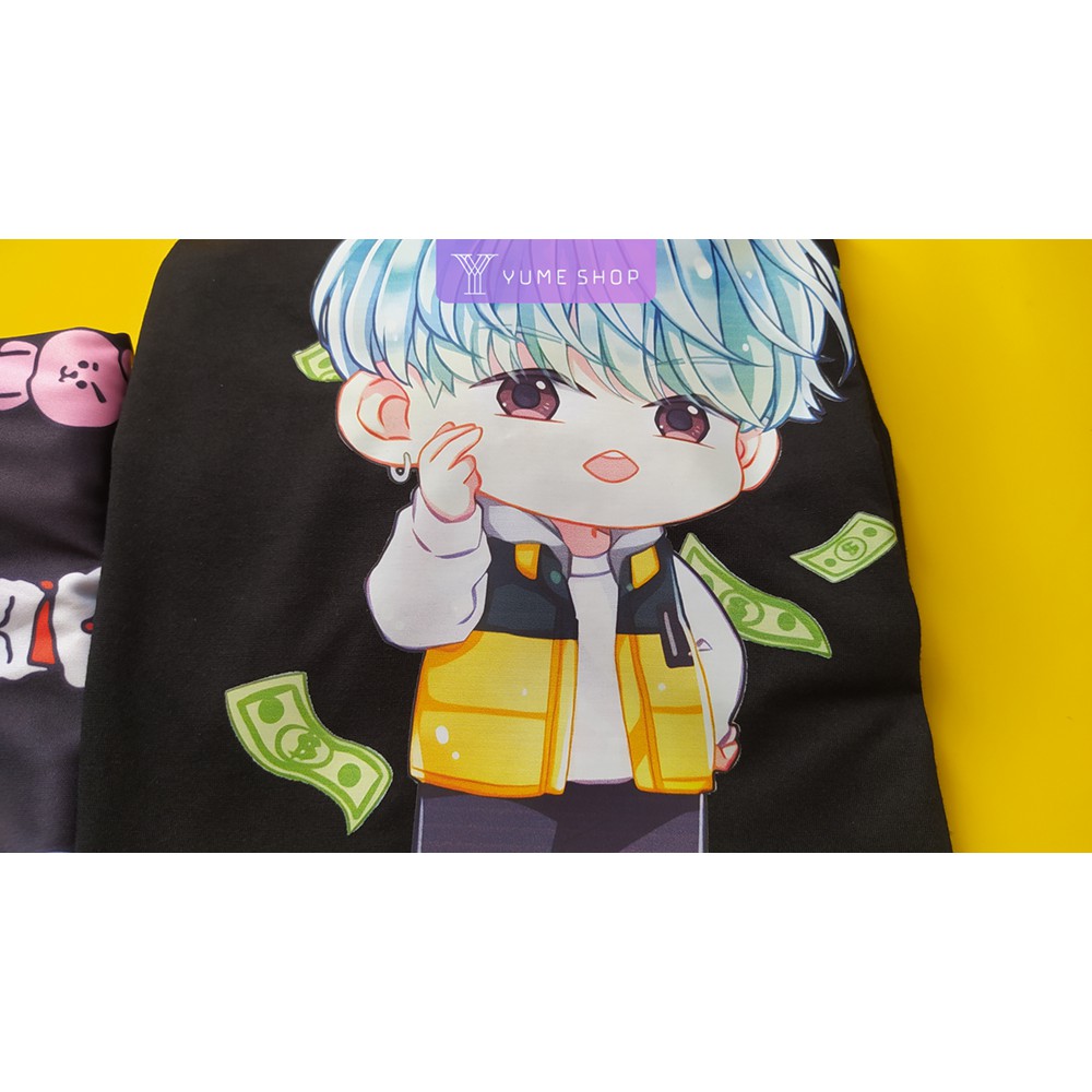 Bộ quần áo thun SUGA BTS phong cách chibi