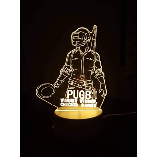 Đèn LED 3D, đèn trang trí hình PUBG nhiều màu độc đáo – quà tặng sinh nhật, quà tặng cute