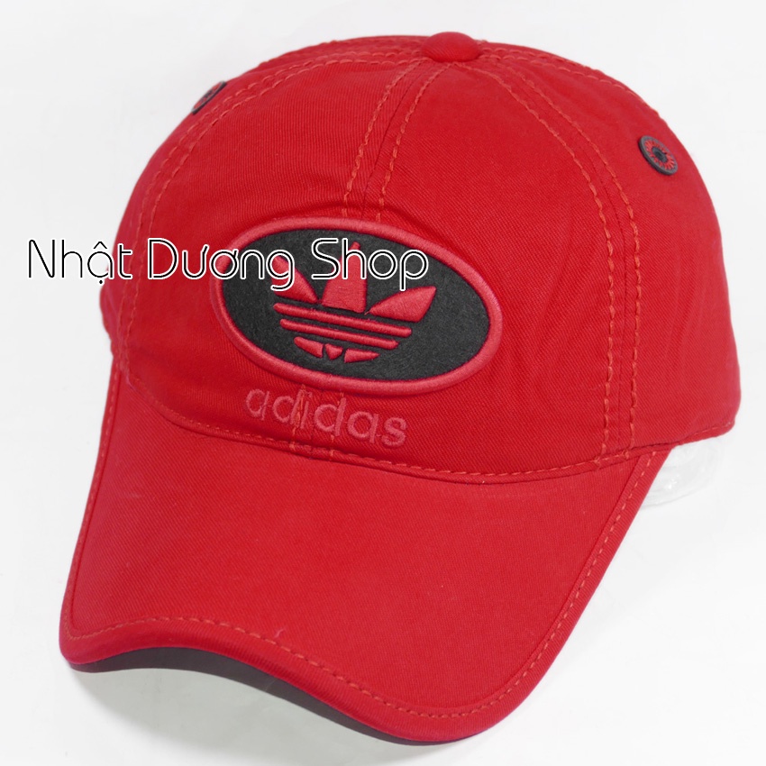 Nón kết mặt thêu và sò da thêu - Đỏ tươi Chất liệu kaki oát mềm sành điệu và tạo cảm giác thoải mái cho người đội