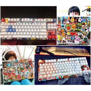 Set 48 sticker One Piece dán Nón BH, vali, xe, ...