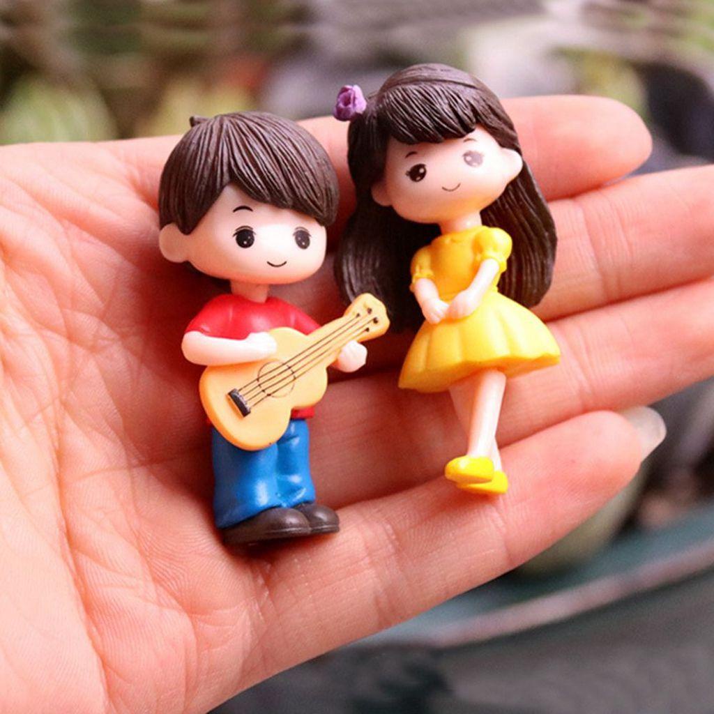 Mô Hình Cặp Đôi Mini Dễ Thương Dùng Trang Trí Tiểu Cảnh DIY