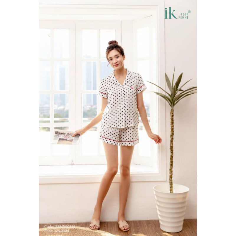 Bộ Pijama quần đùi áo cộc chính hãng IK giảm còn 259k