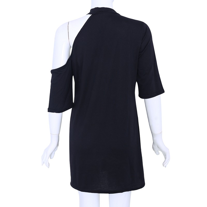 Áo thun nữ hở vai tay ngắn in hình đại bàng phong cách Punk Rock