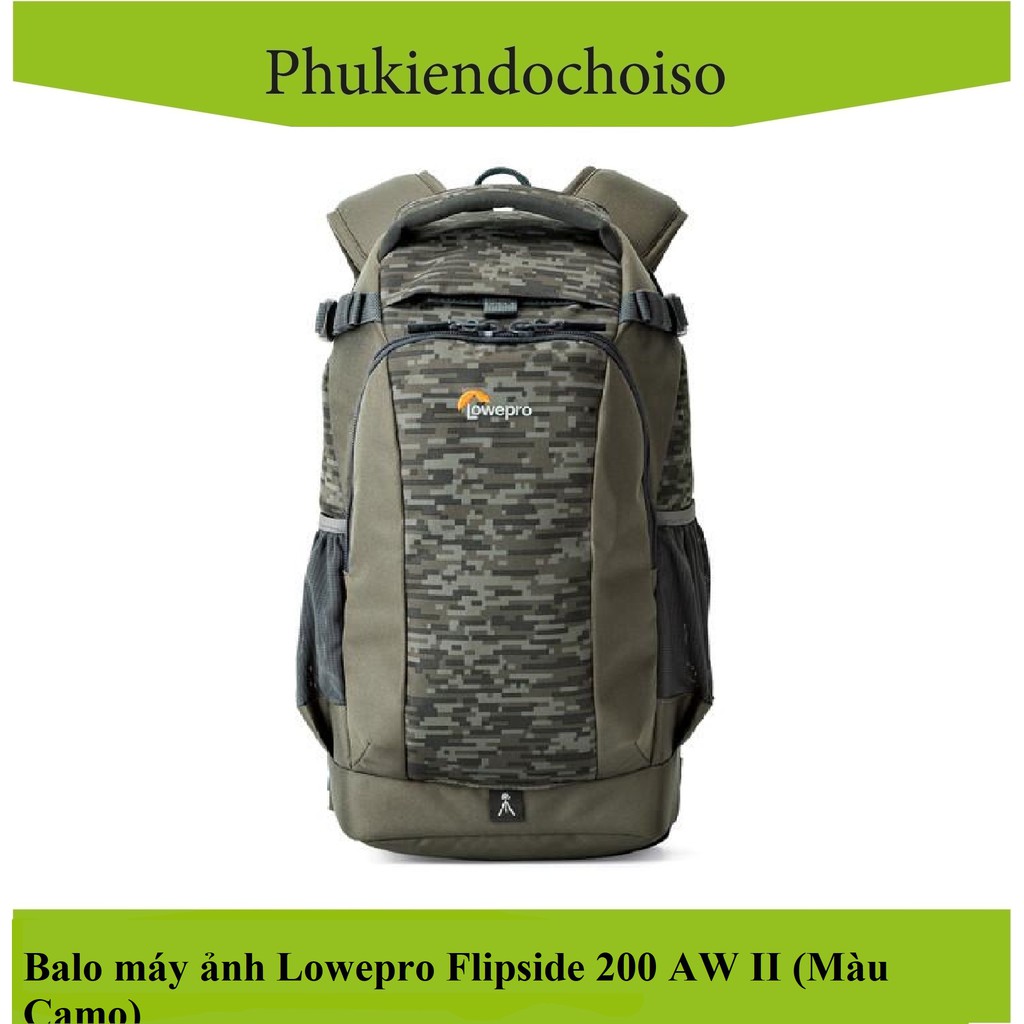 Ba lô máy ảnh Lowepro FLIPSIDE 200 AW II (Màu Camo), Chính hãng