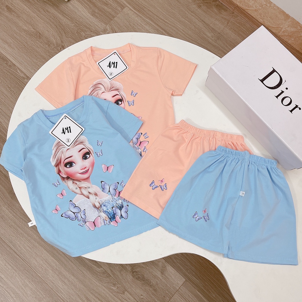 Đồ bộ bé gái hoạt hình AM875 - đồ bộ cho bé gái từ sơ sinh đến 18kg