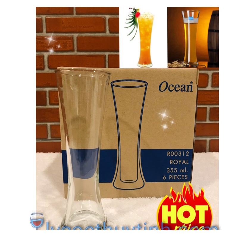 BỘ 6 CỐC THỦY TINH ROYAL OCEAN THÁI LAN - 355ML